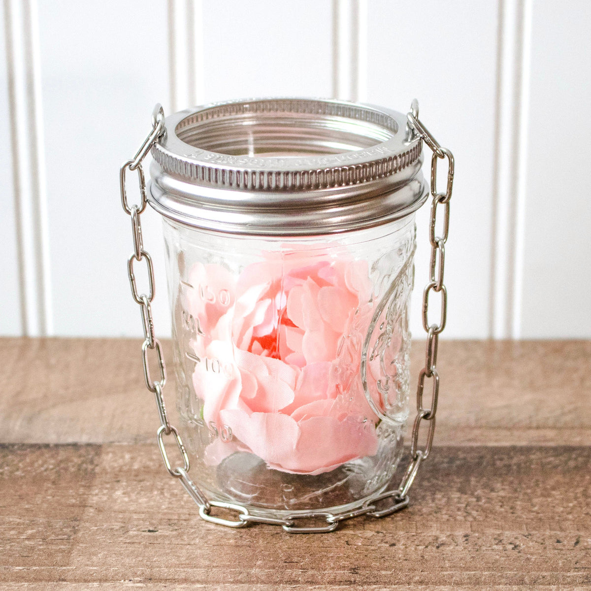 Stainless Steel Band with Chain Handle for Mason Jars 6 Pack