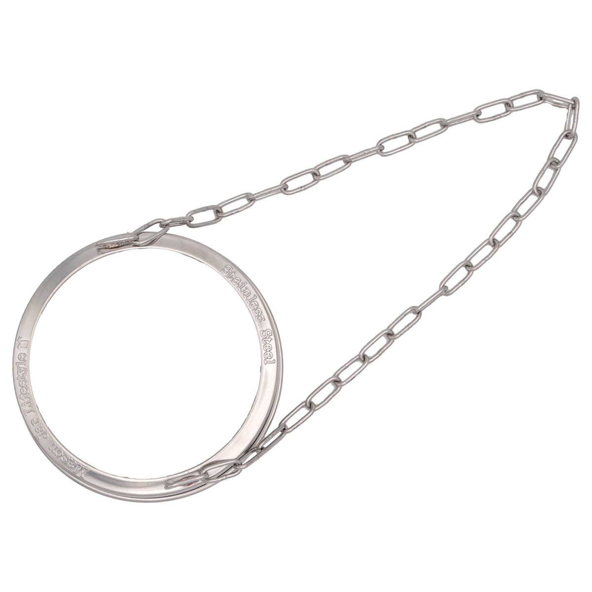 Stainless Steel Band with Chain Handle for Mason Jars 6 Pack